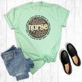 Leopard Circle Nurse Graphic Tee