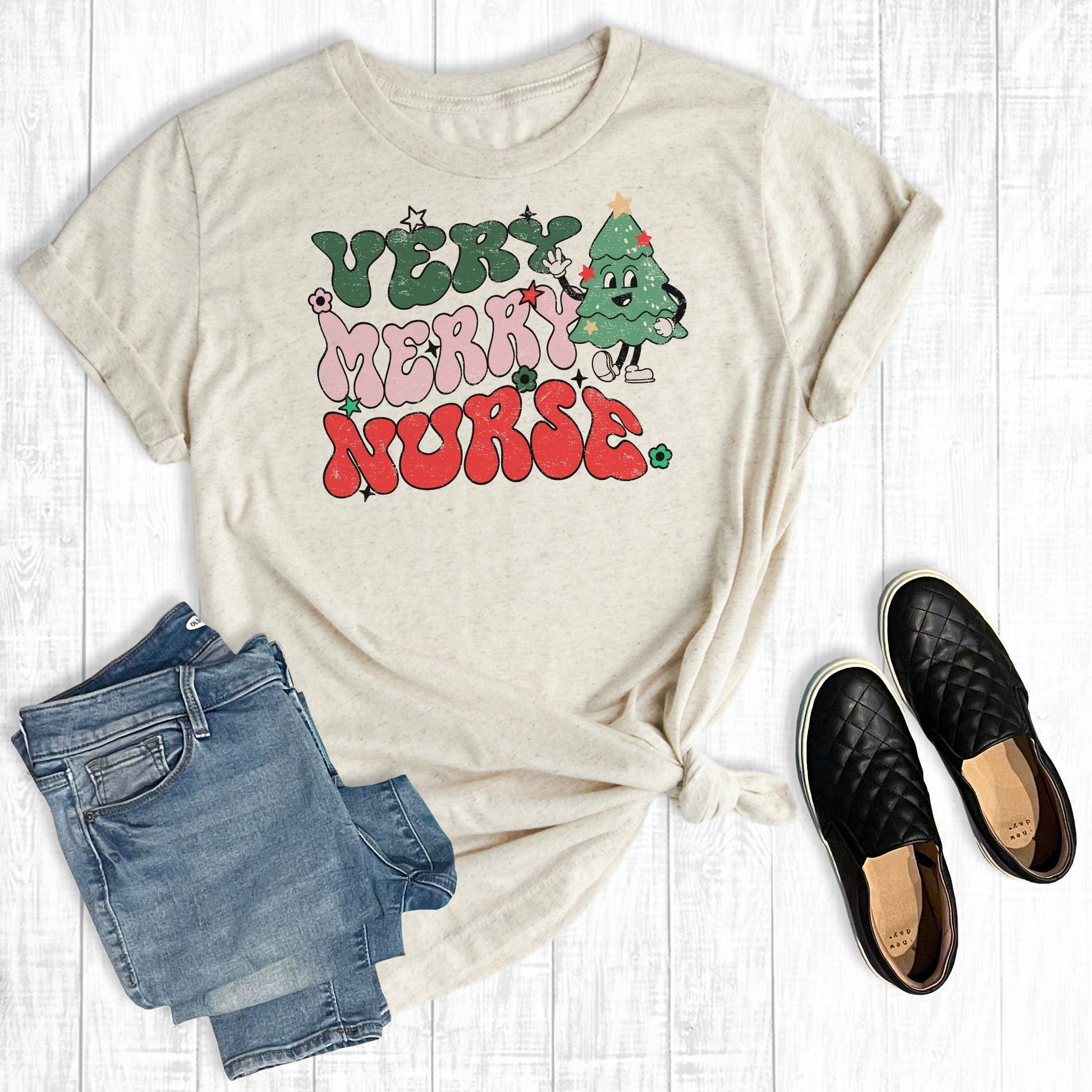 Very Merry Nurse Graphic Tee