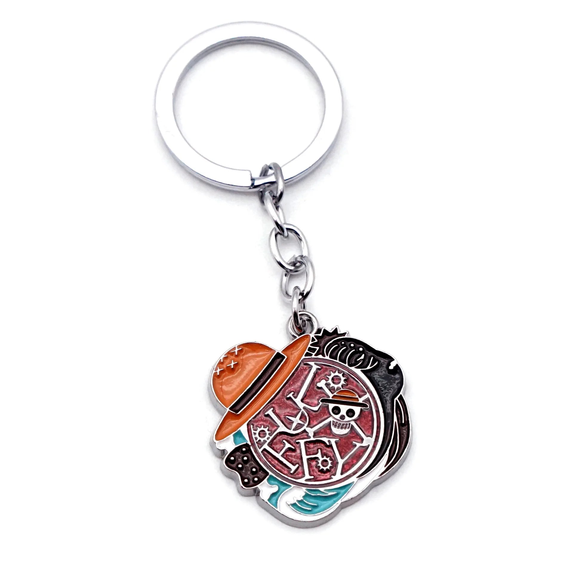 One Piece Luffy Signature Straw Hat Enamel Keychain