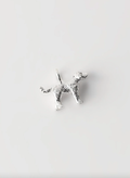 Dog Charm in Sterling Silver