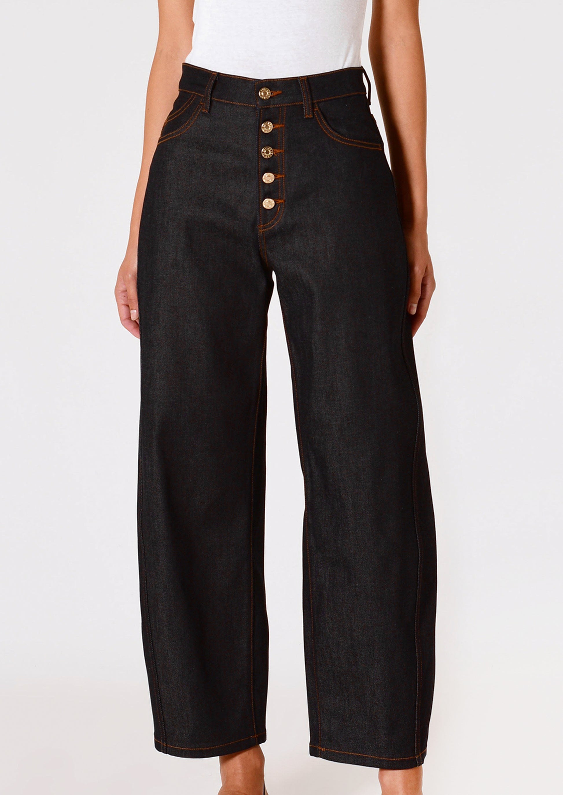 Gigi Barrel Jean in Madame Indigo