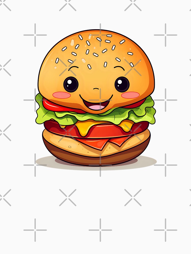 Anime burgers by DerSenat Unisex T-shirt, Sweatshirt, Hoodie, Long Sleeve Tee