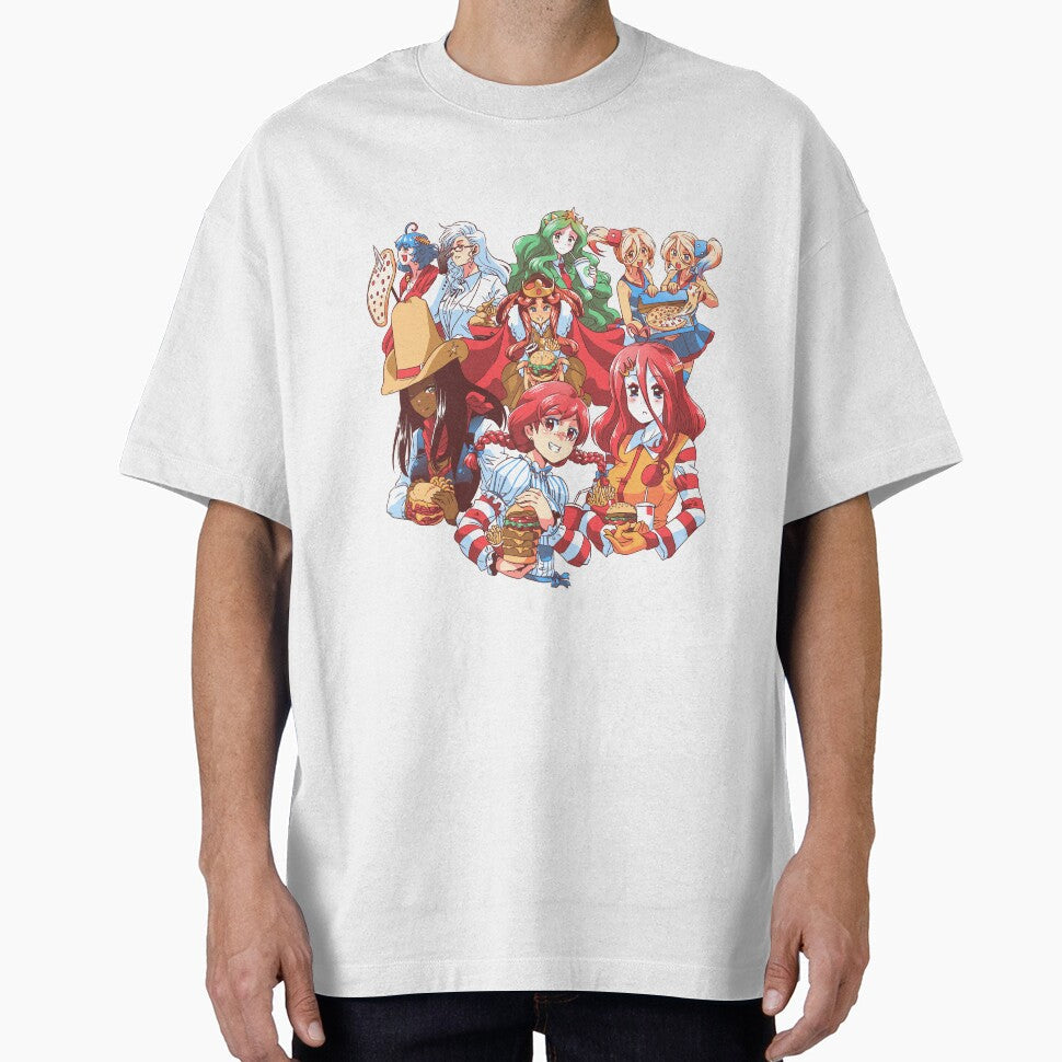 Fast Food Waifus by coinbox tees Unisex T-shirt, Sweatshirt, Hoodie, Long Sleeve Tee