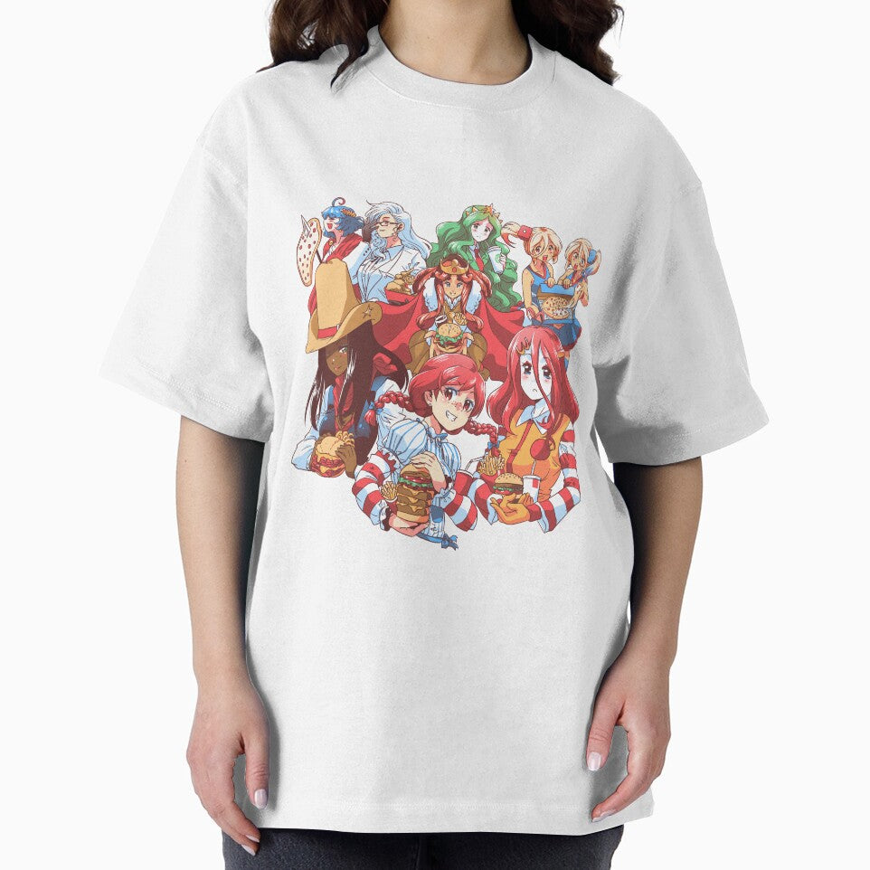 Fast Food Waifus by coinbox tees Unisex T-shirt, Sweatshirt, Hoodie, Long Sleeve Tee